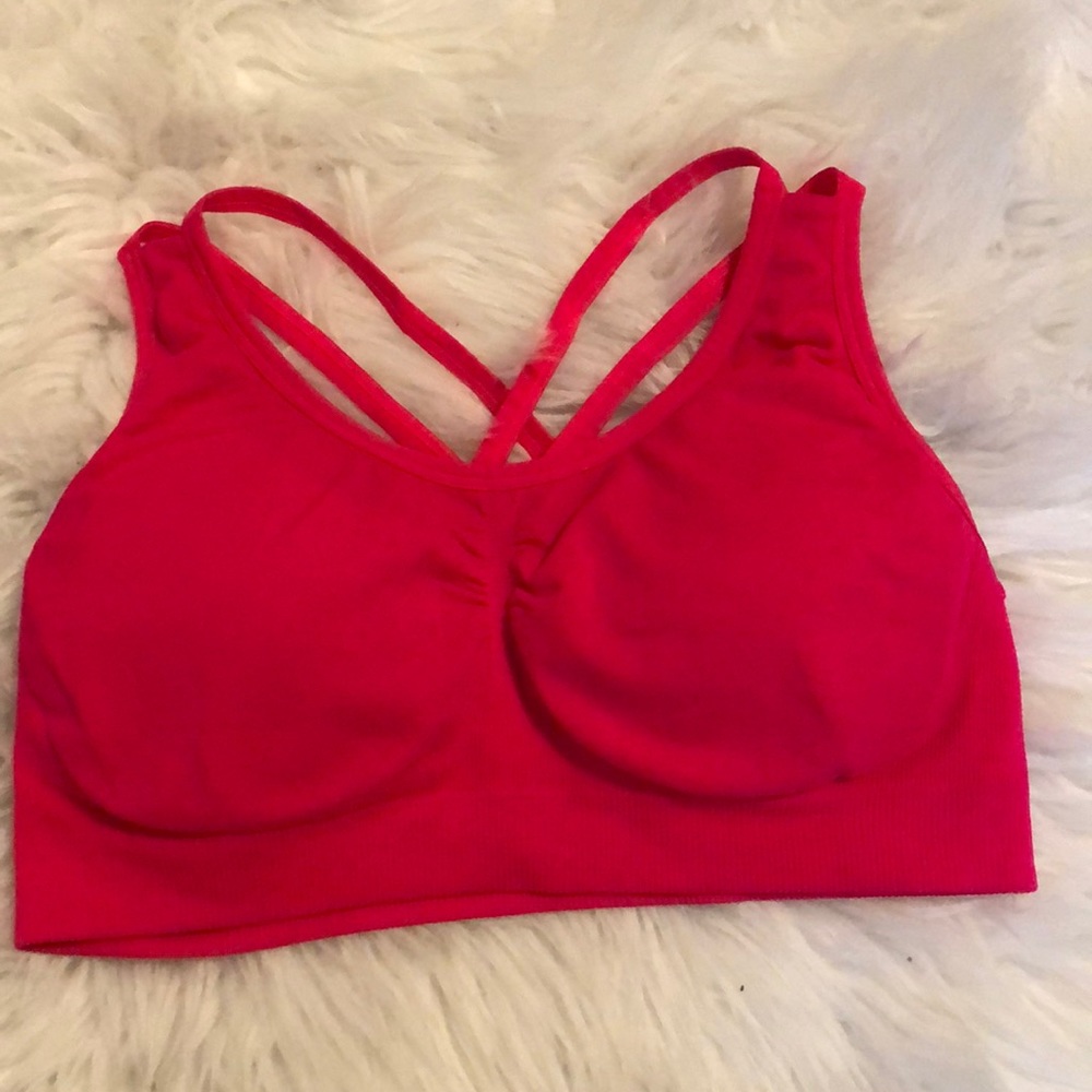 Morera double strap cross back sports bra sz M